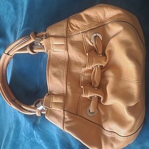 B Makowsky Pebbled Leather Hobo Shoulder Bag